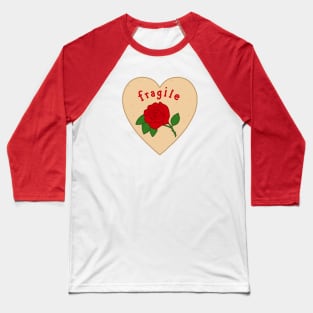 Fragile Mazapan Heart YELLOW Baseball T-Shirt